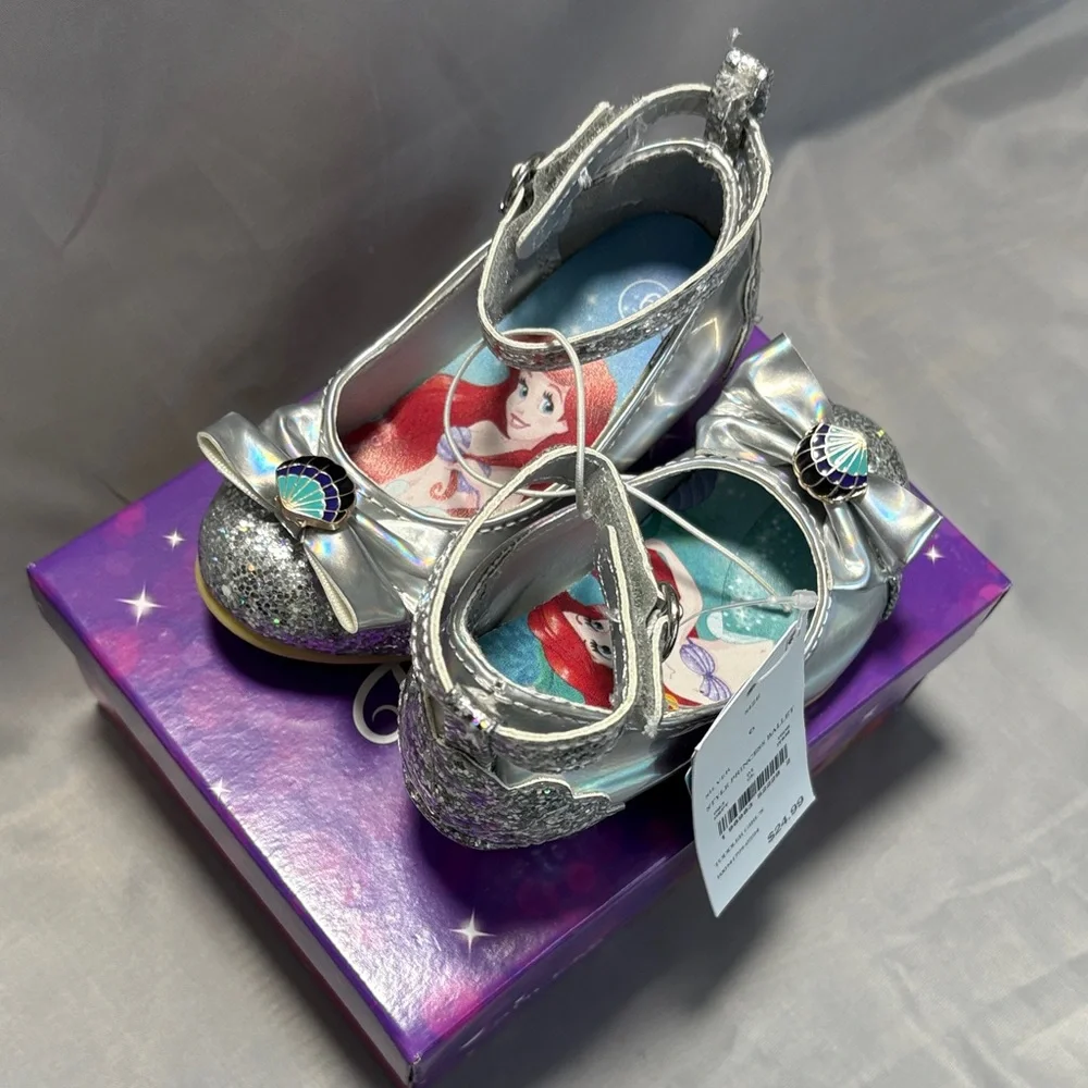 Disney Silver Holographic Mermaid Bow Girls Ballet